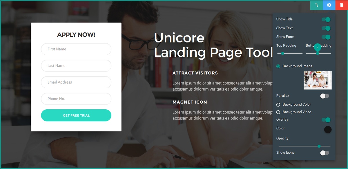 Simple Bootstrap Landing Page Theme Generator