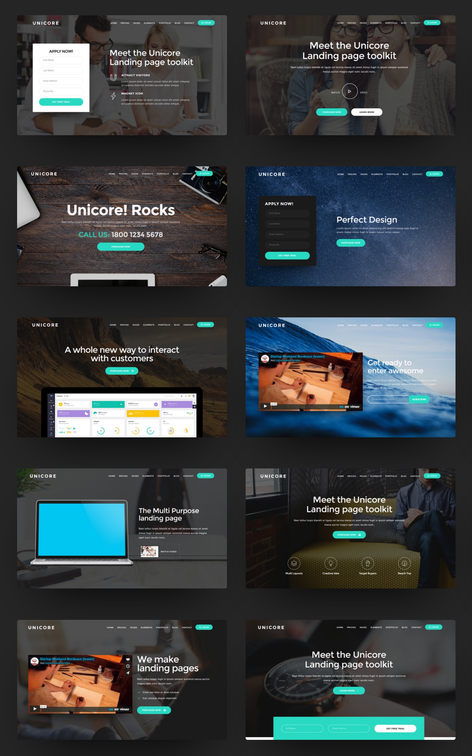  Bootstrap One Page Theme Template