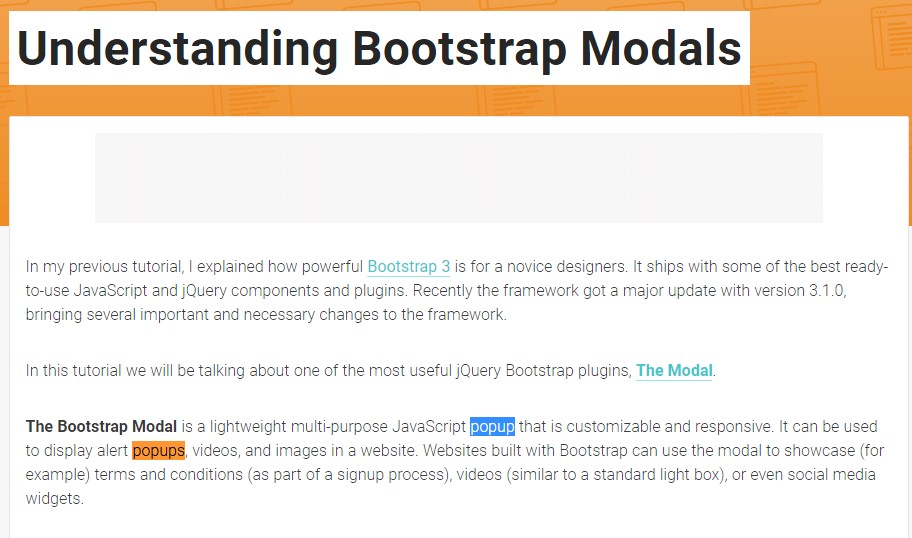  One more useful  post  relating to Bootstrap Modal Popup