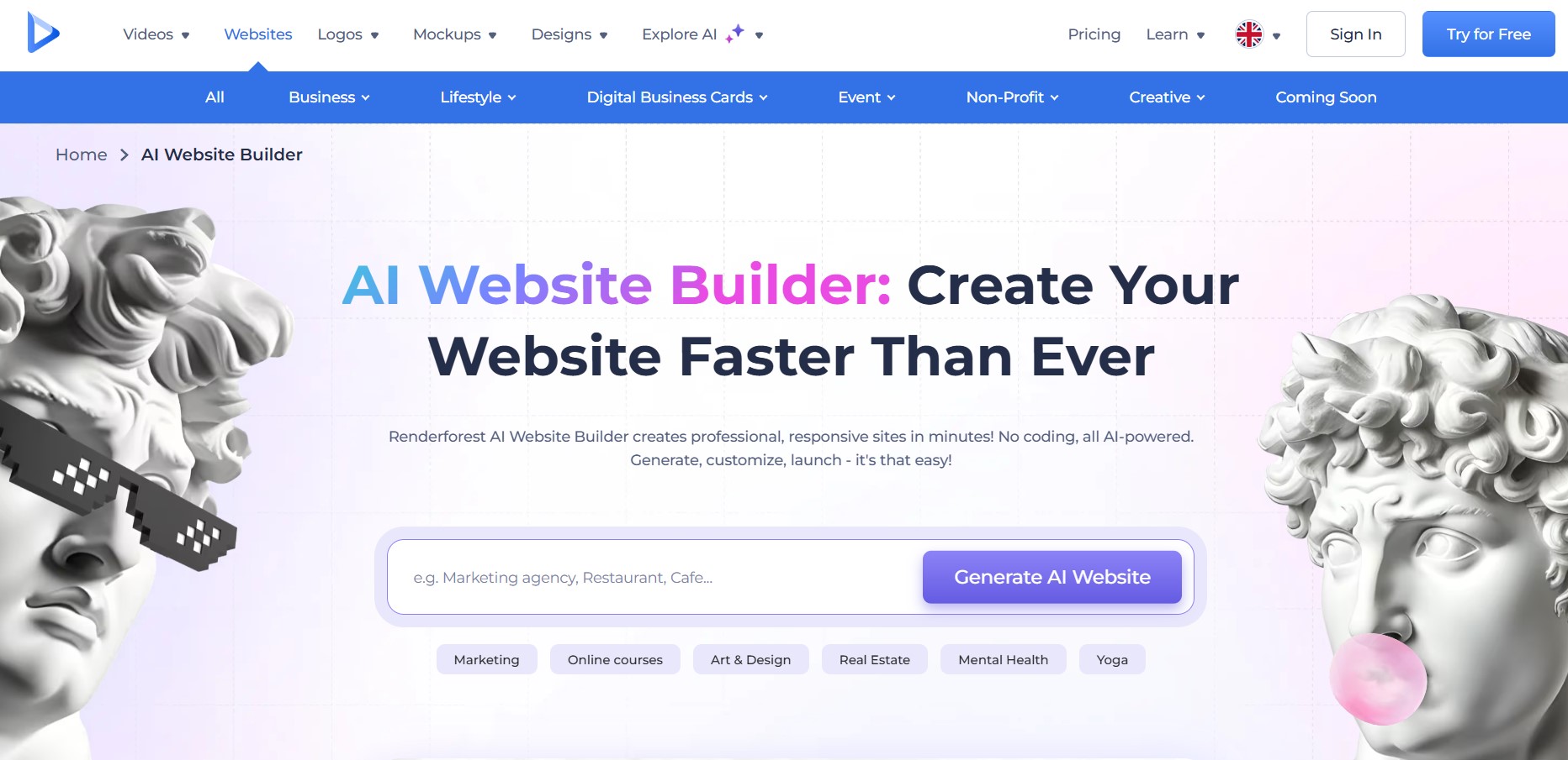 Renderforest AI Website Builder